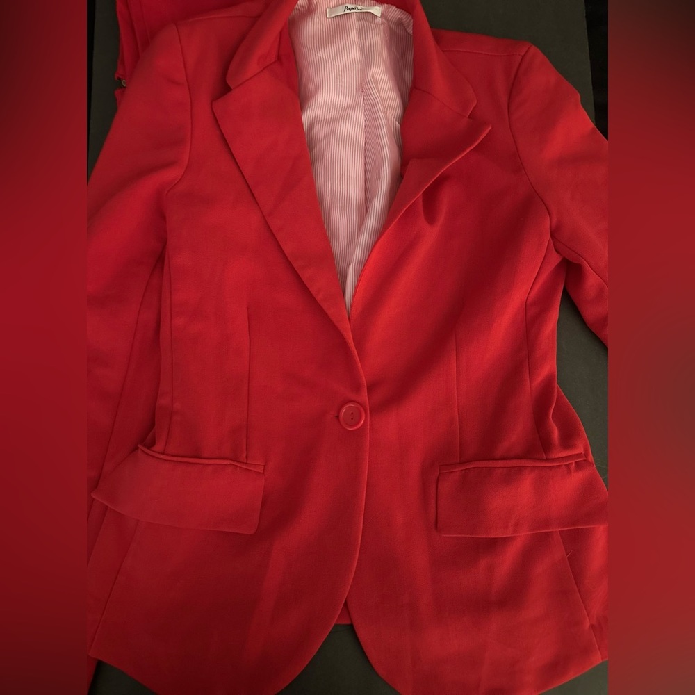 Papaya Red Suit Set